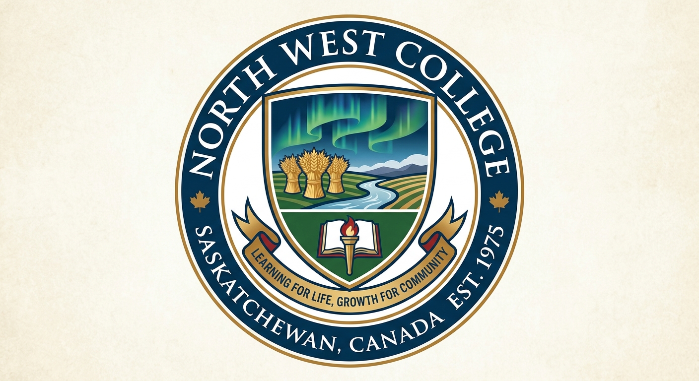 North West College official logo, regional college emblem, Saskatchewan Canada educational institution crest