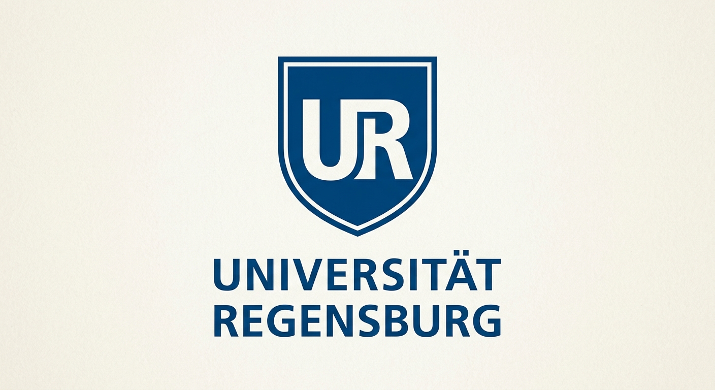 University of Regensburg official logo featuring a stylized blue shield with the letters UR and the full name Universität Regensburg