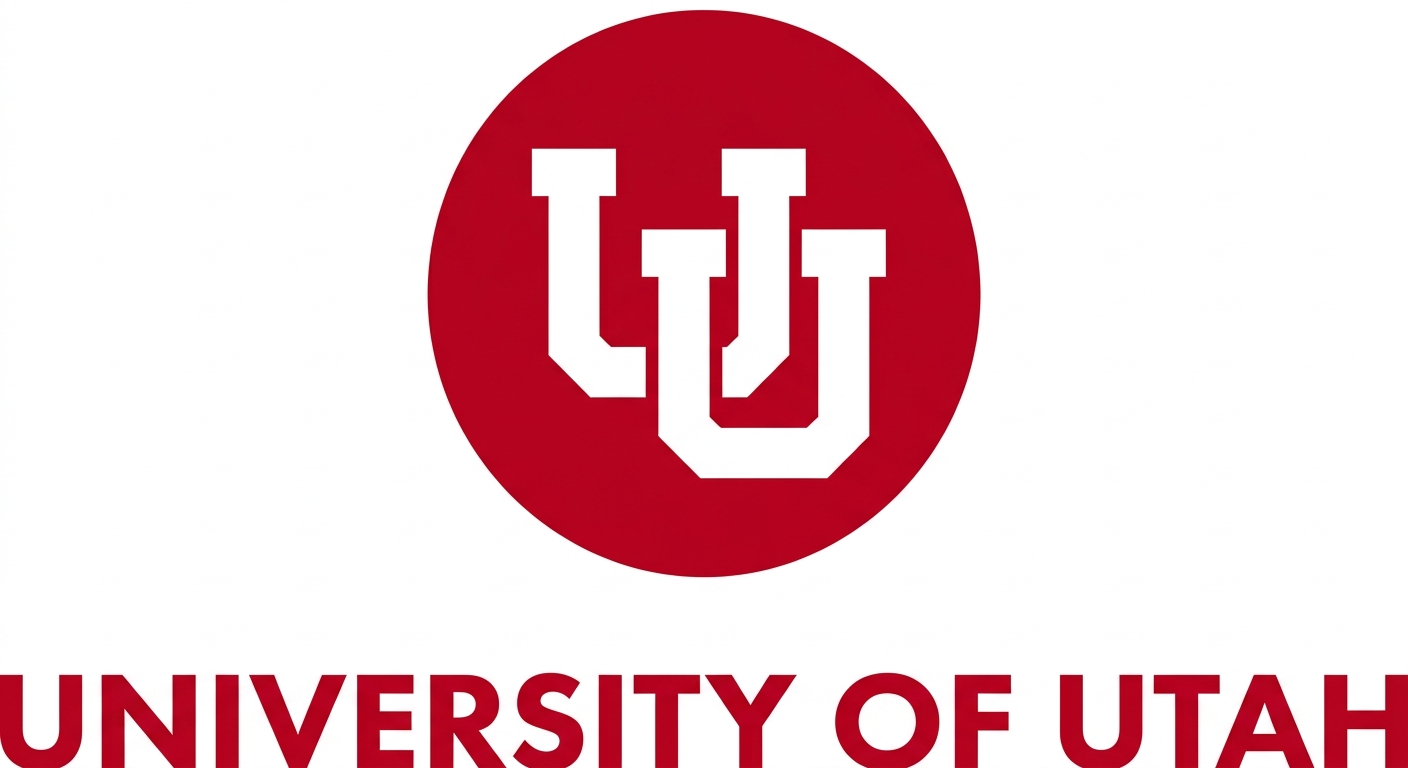 University of Utah official logo featuring a red circle with interlocking U symbol and the text University of Utah