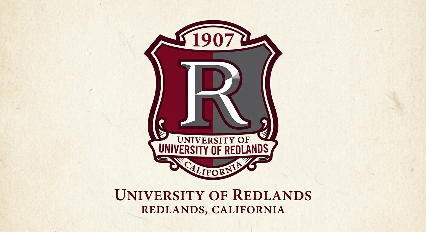 University of Redlands official logo featuring a maroon and gray shield with the letter R and founding year 1907