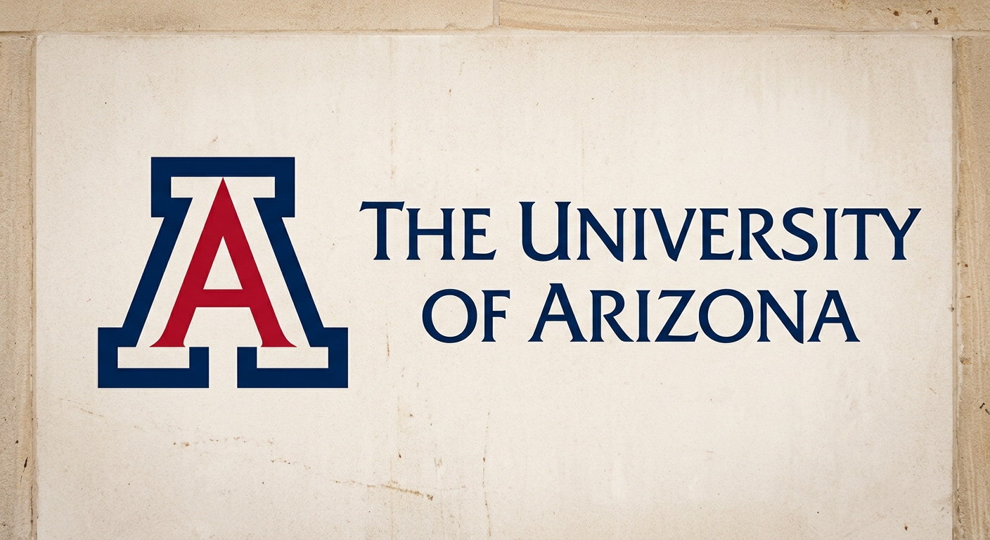 University of Arizona official logo featuring a block letter A in red and navy blue with the university name