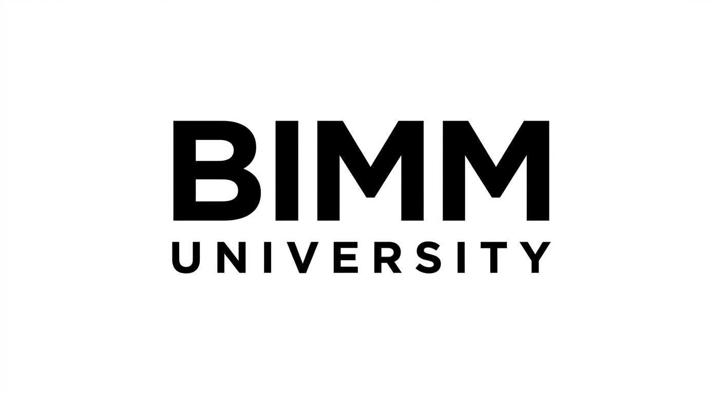 BIMM University official logo, bold modern typography spelling BIMM in black uppercase letters with University underneath, clean minimalist design on white background