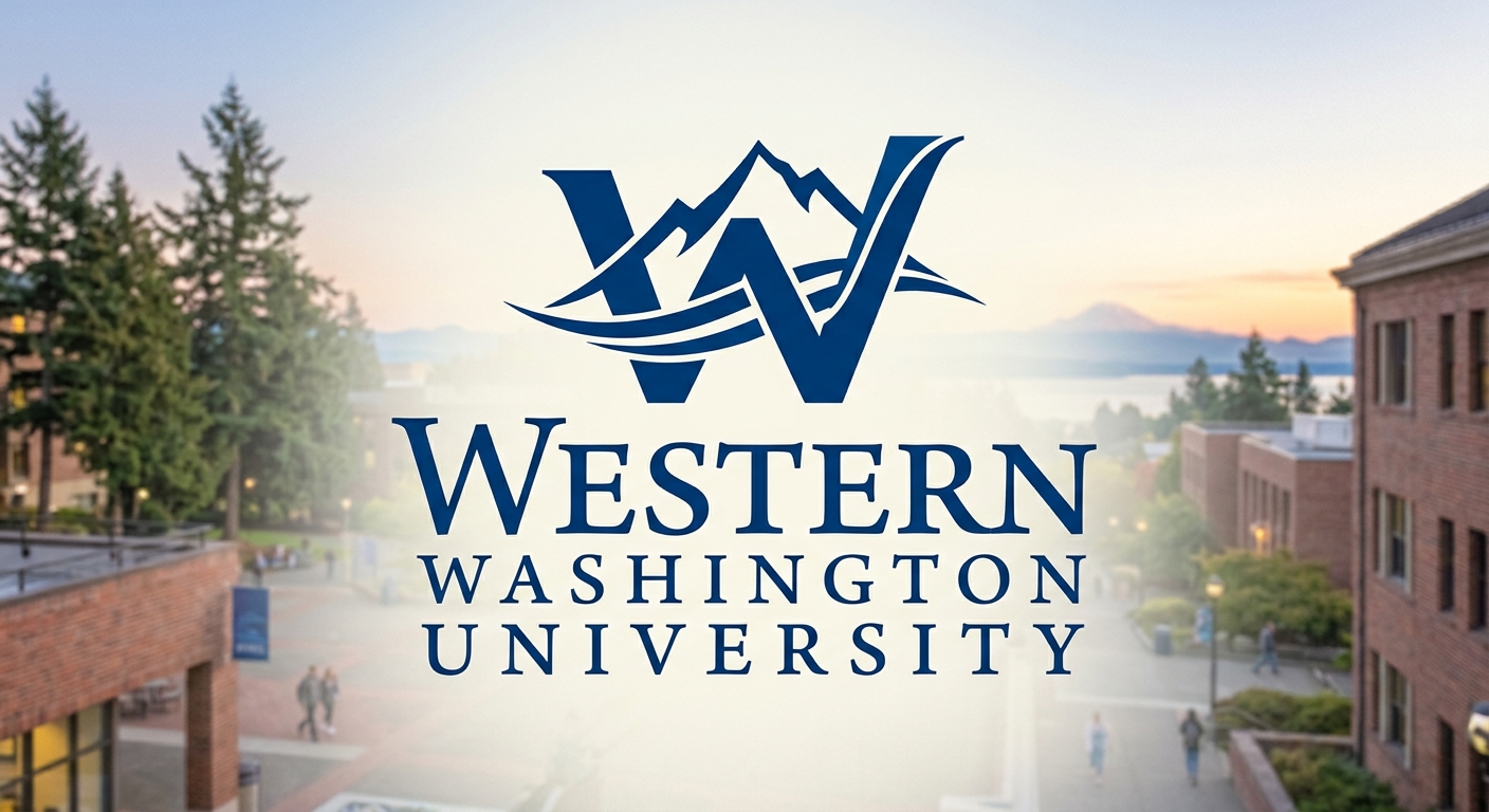 Western Washington University official logo featuring a stylized blue W with the university name in serif font