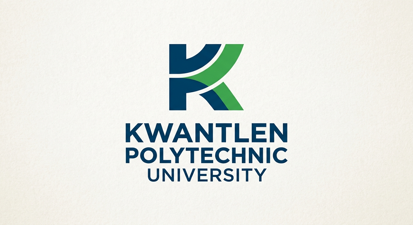 Kwantlen Polytechnic University official logo, stylized KPU letters with blue and green color scheme, clean modern university branding