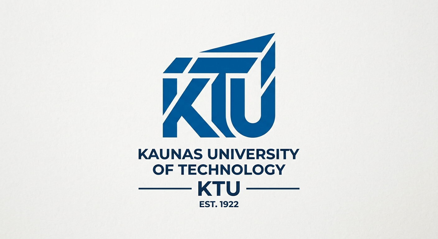 Kaunas University of Technology KTU official logo, stylized blue geometric design with KTU letters, modern minimalist university emblem