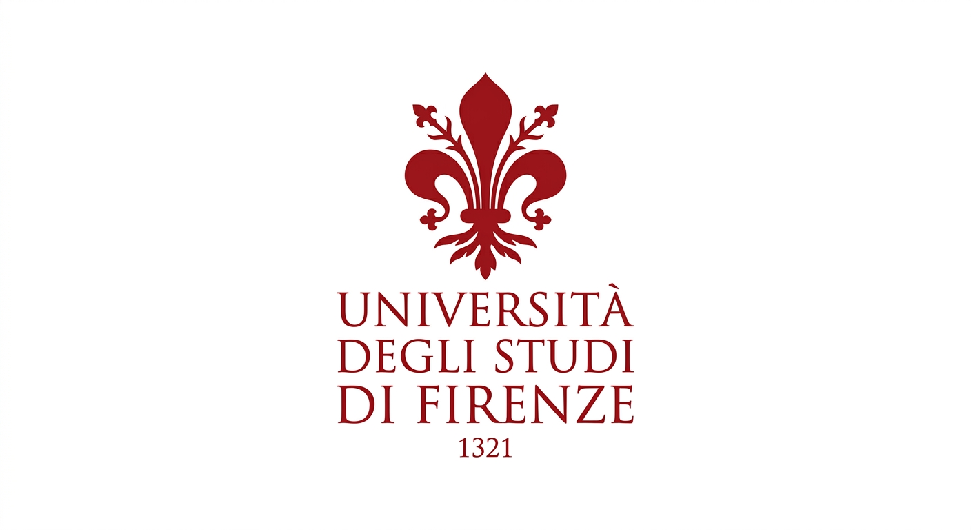 University of Florence official logo featuring the red lily of Florence (Giglio) symbol and the text Universita degli Studi di Firenze on a white background