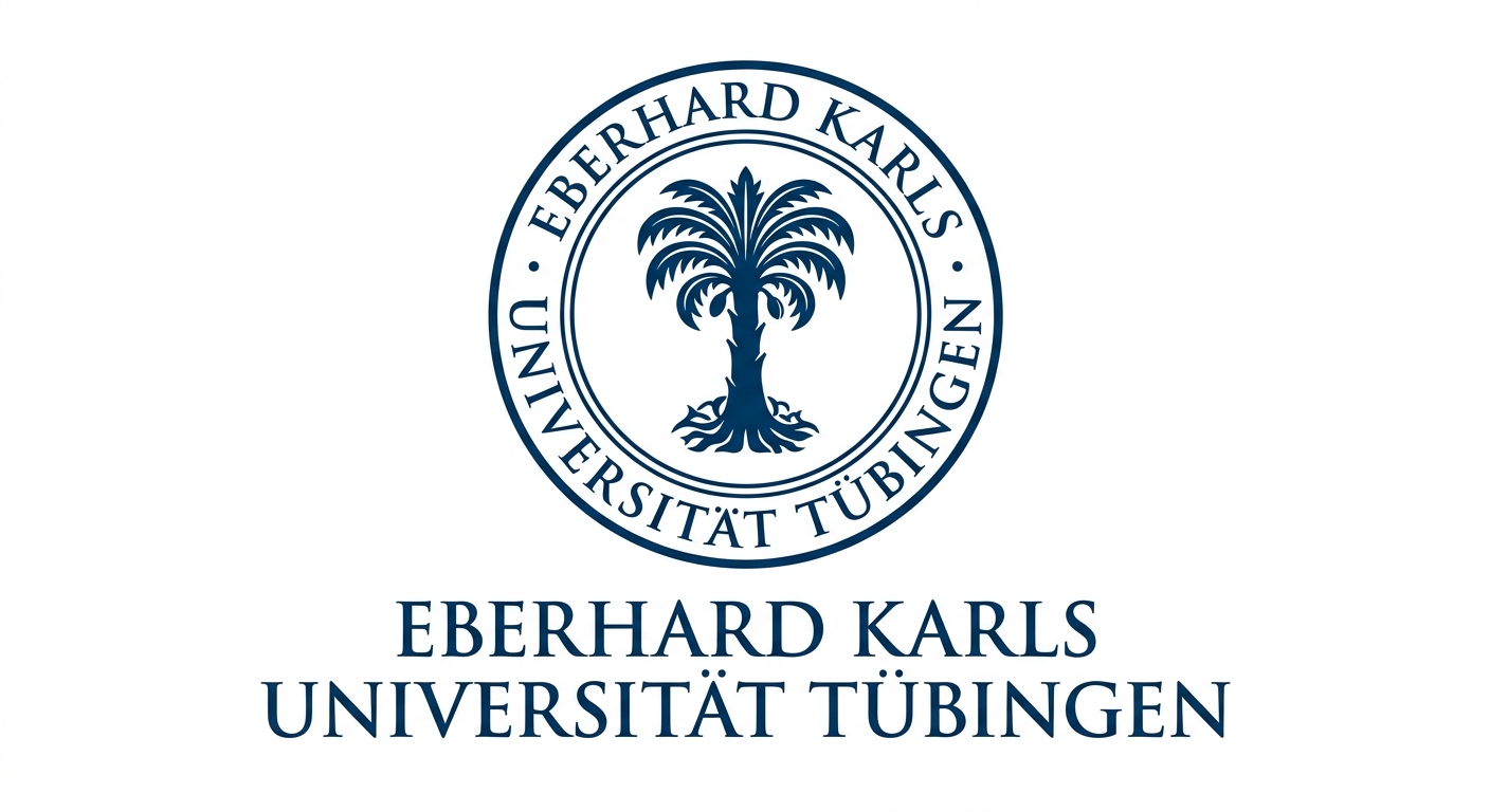 University of Tübingen official logo featuring a palm tree emblem with the text Eberhard Karls Universität Tübingen on a white background