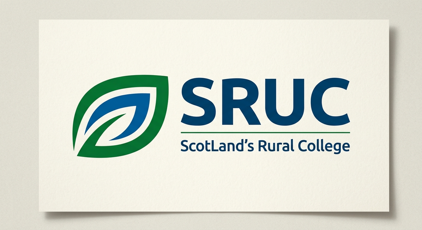 Scotland's Rural College SRUC official logo, green and blue color scheme with SRUC text and stylized leaf motif