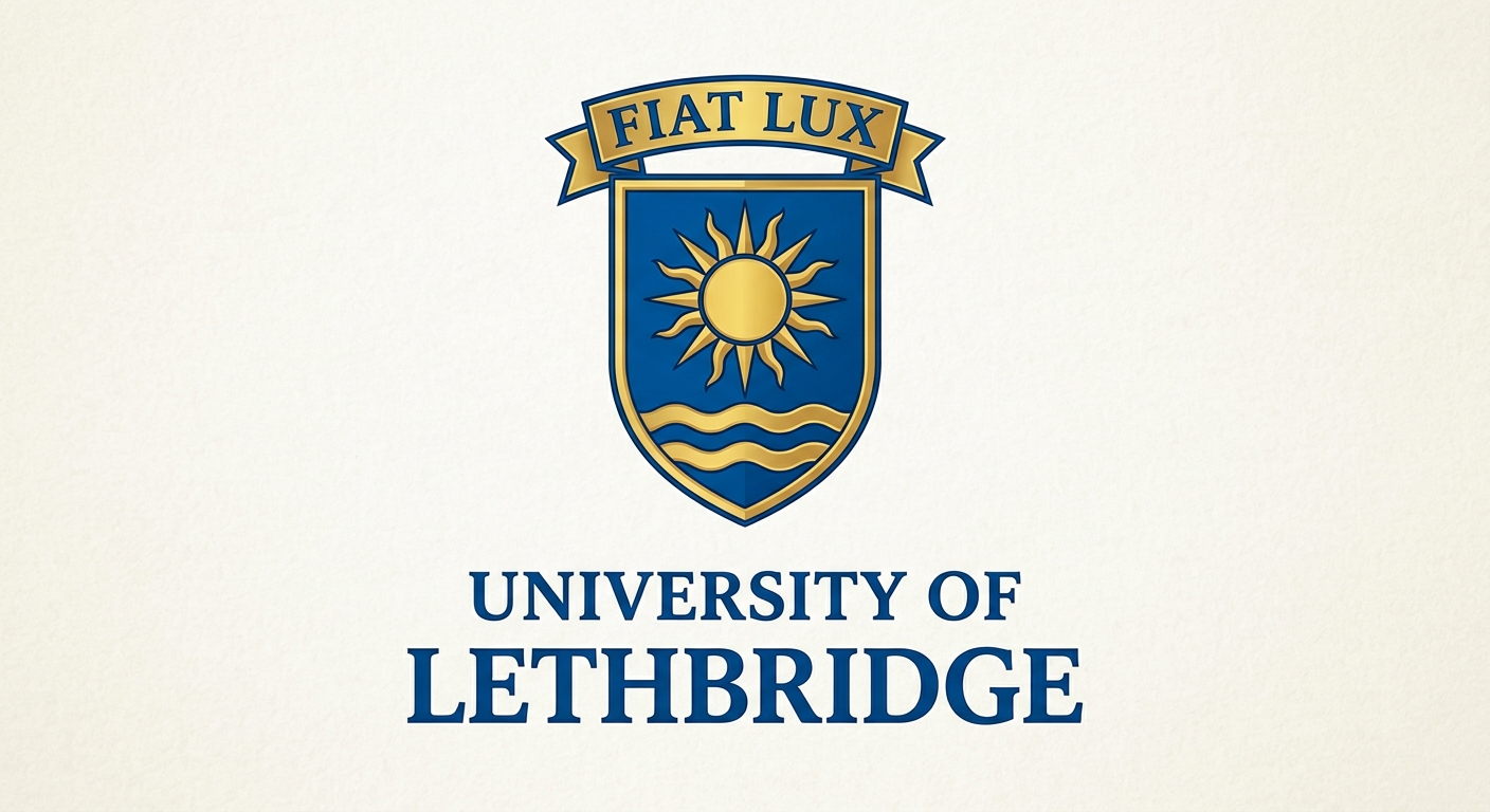 University of Lethbridge official logo featuring the university crest with blue and gold colors and the motto Fiat Lux