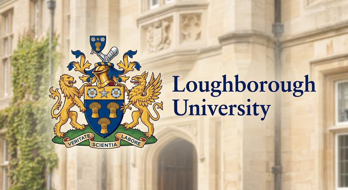 Loughborough University official logo featuring the university crest with a heraldic shield and the text Loughborough University